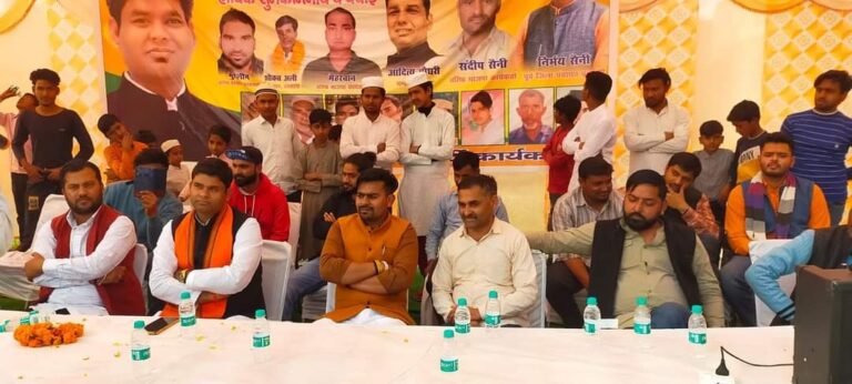 भाजपा युवा मोर्चा रुड़की जिलाध्यक्ष गौरव कोशिक का रतनपुर में स्वागत