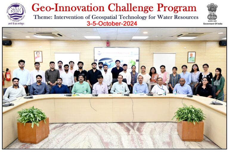 राष्ट्रीय जल विज्ञान संस्थान, रुड़की द्वारा 3 अक्टूबर से 5 अक्टूबर 2024 तक Goe-Innovation Challenge कार्यक्रम का आयोजन किया गया।